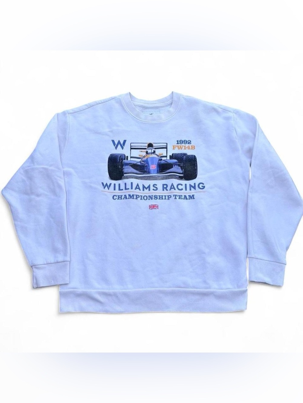 Hollister Williams Racing FW14B Crewneck Sweatshirt – White, L